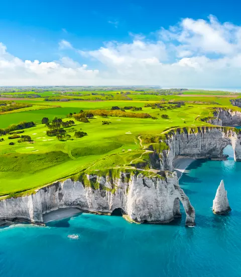 Picturesque panoramic landscape on the cliffs