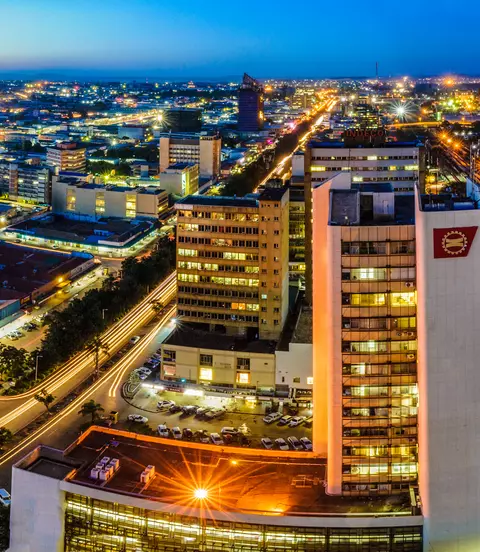 Skyline photo of the city