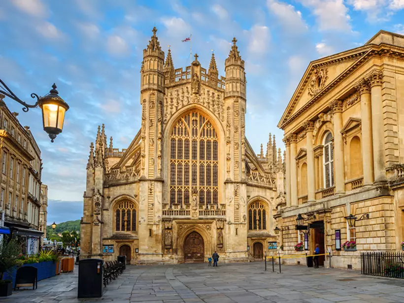 Hike the steps of Bath Abbey for a historic and panoramic view of the city below
