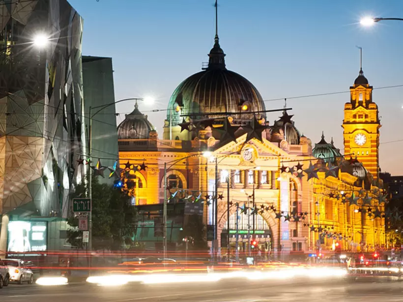 Flinders Station as seen from Flinders Street is a must visit on all Australia vacations.