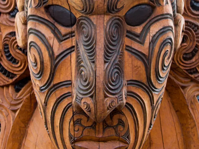 Maori carving in Rotorua
