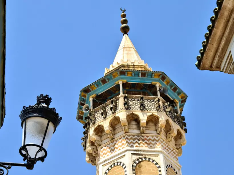 Minaret in Tunis medina