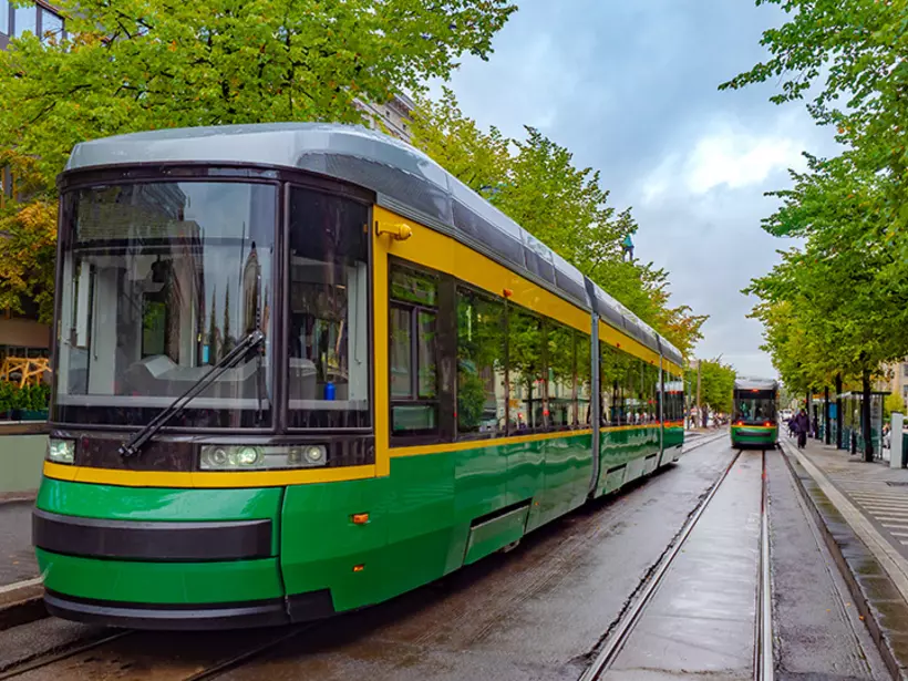 Public transport vehicle in Helsinki