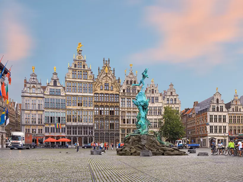 The port city of Antwerp is located on the River Scheldt