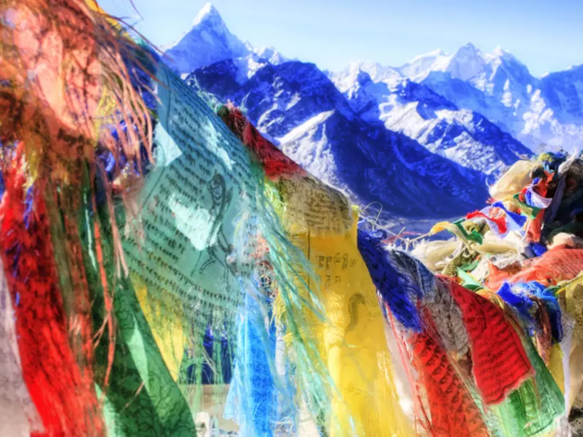 Prayer flags - commonly seen throughout all Bhutan vacations