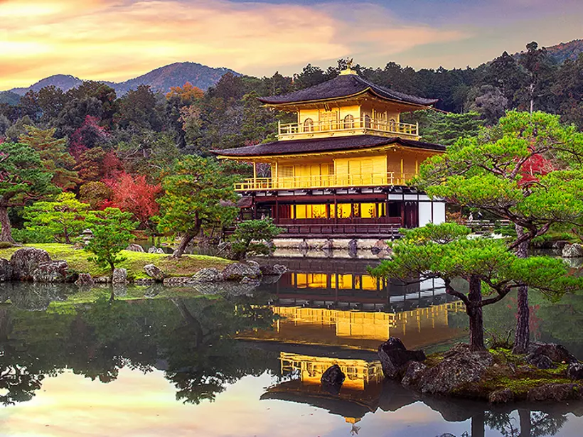 The Golden Pavilion is a Zen Buddhist temple in Kyoto