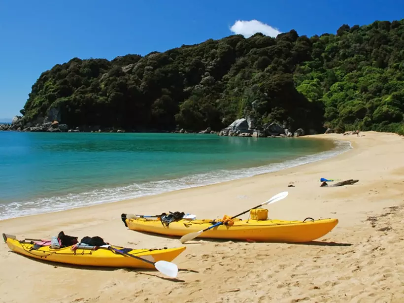 Kayaking in Abel Tasman National Park is a great inclusion on all New Zealand vacations.