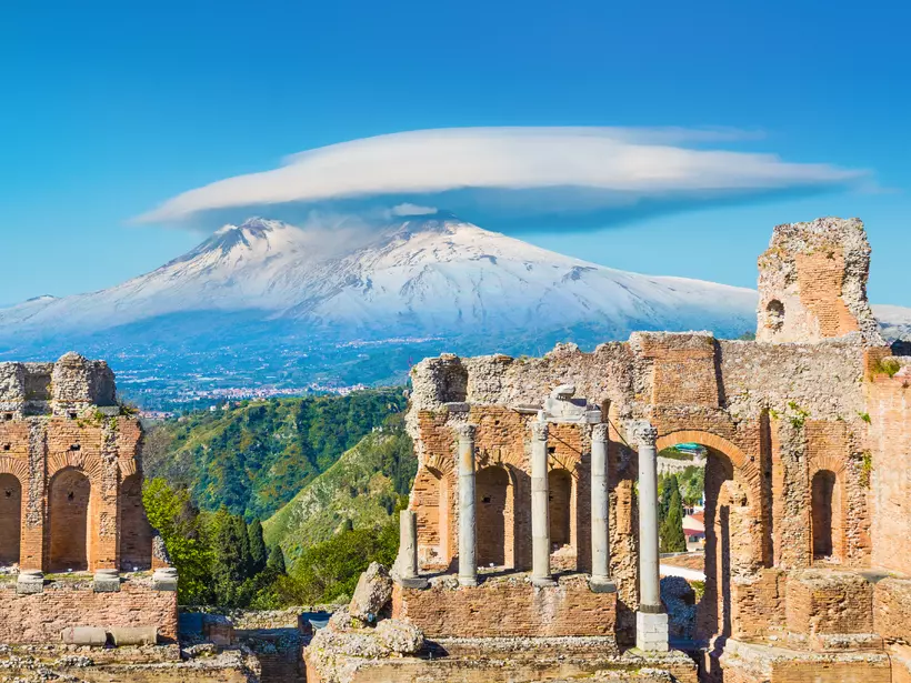 Taormina, on the Ionian Sea, was the first Greek colony on Sicily