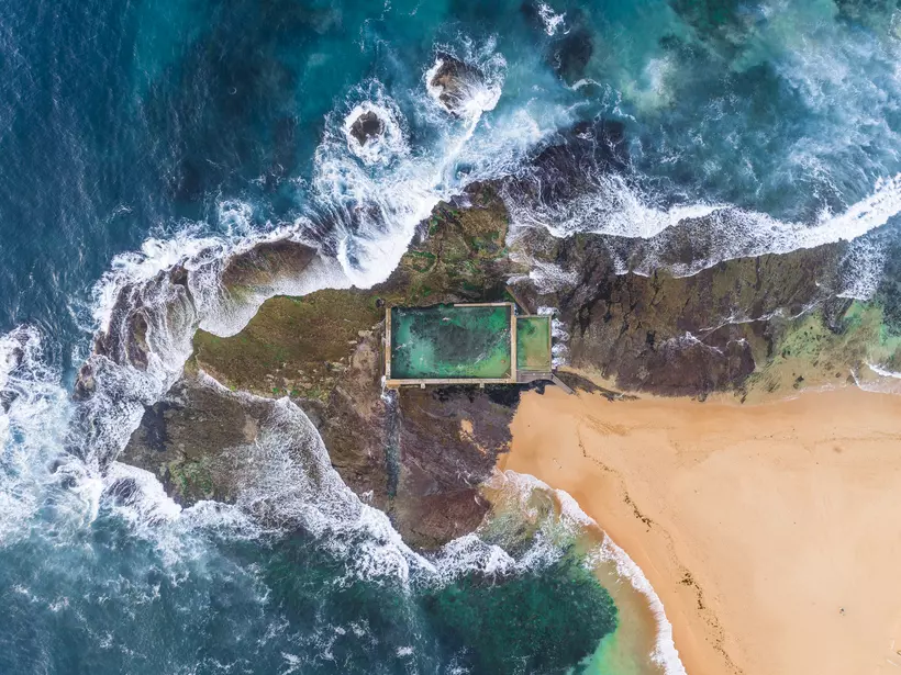 Aerial view of bondi beach