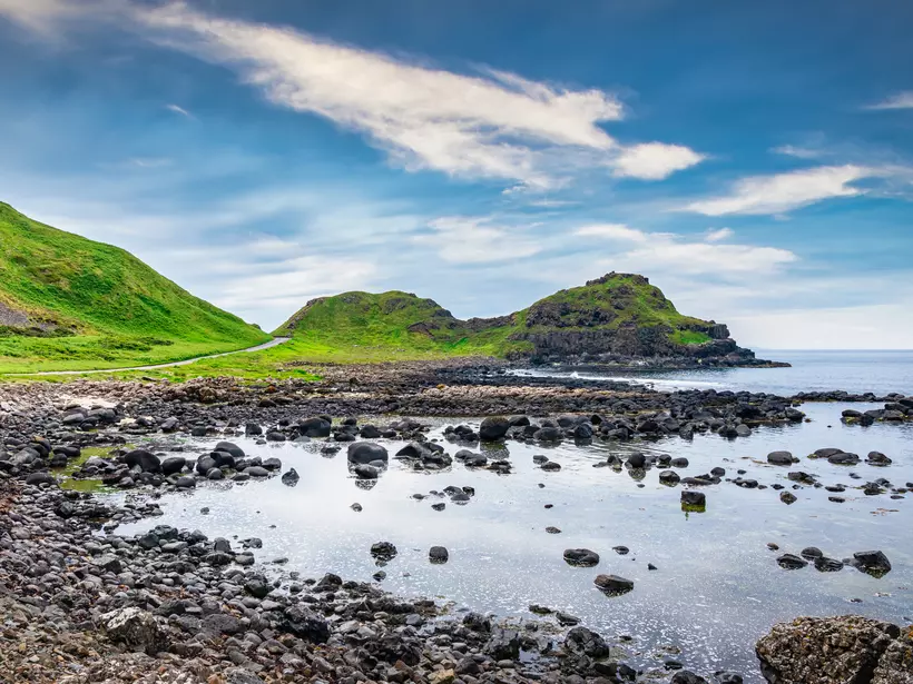 Summer Panorama of Giants Causeway 