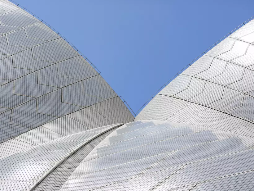Closeup roofline 'The sails' of Sydney's Opera House