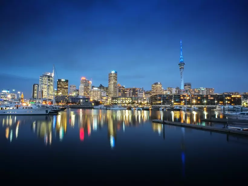 Auckland cityscape at night