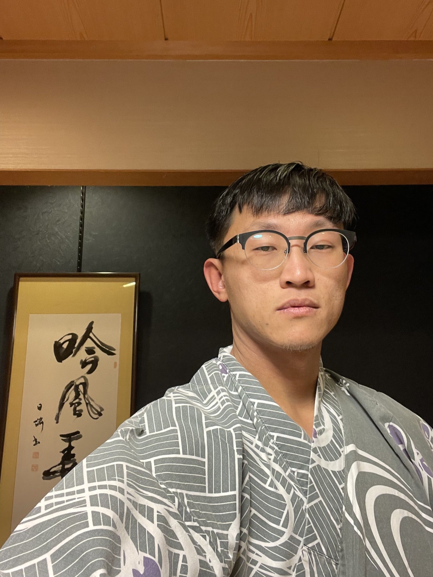 photo of Alfred Sze wearing a kimono in Japan