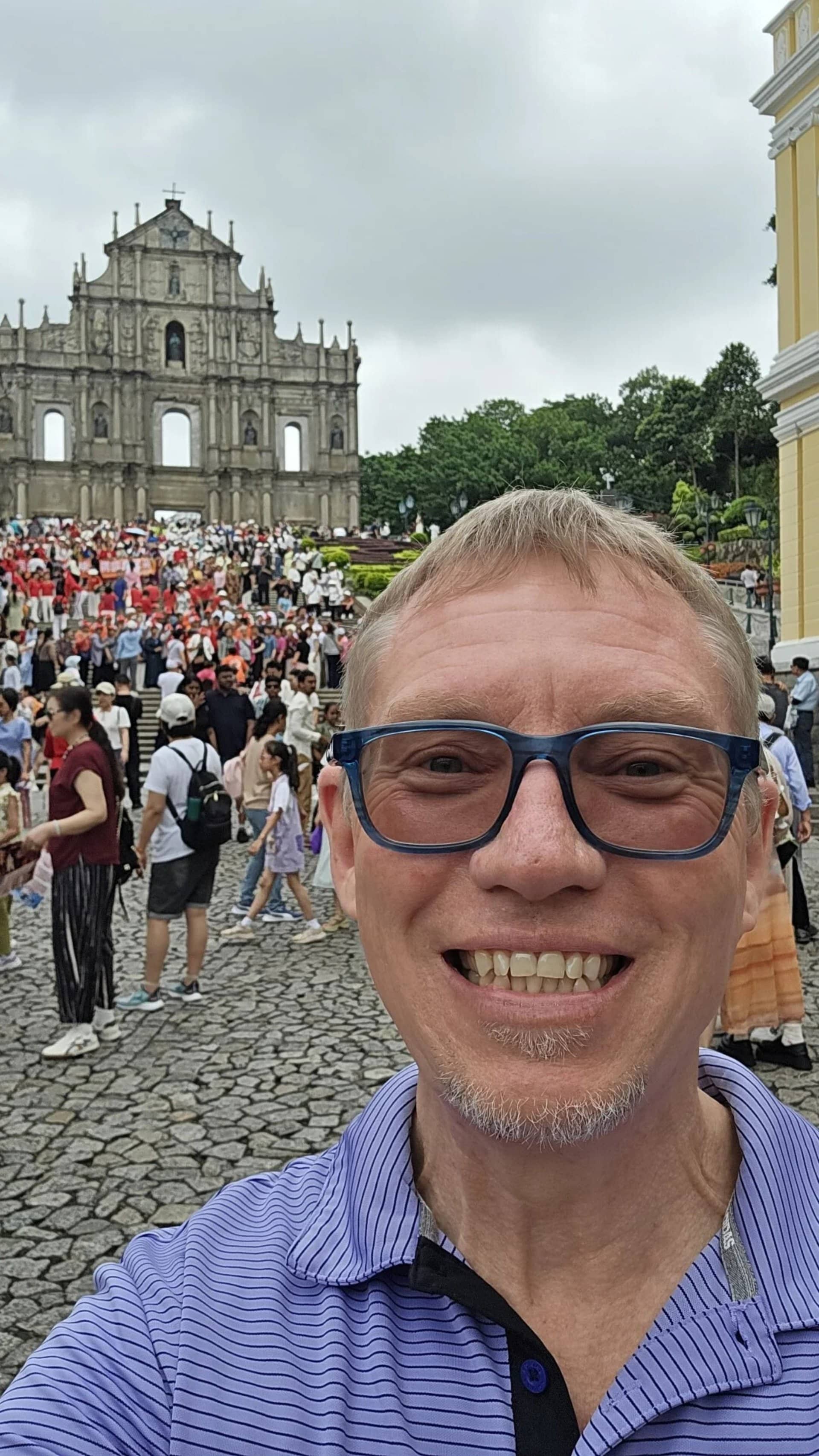 Brent Morris posing for a photo while on vacation