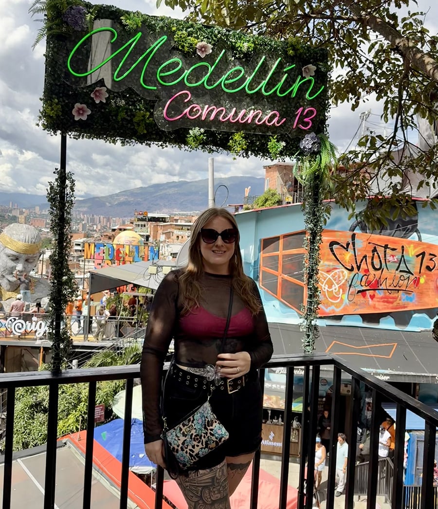 Kayleigh Dowling in Medellin, Colombia