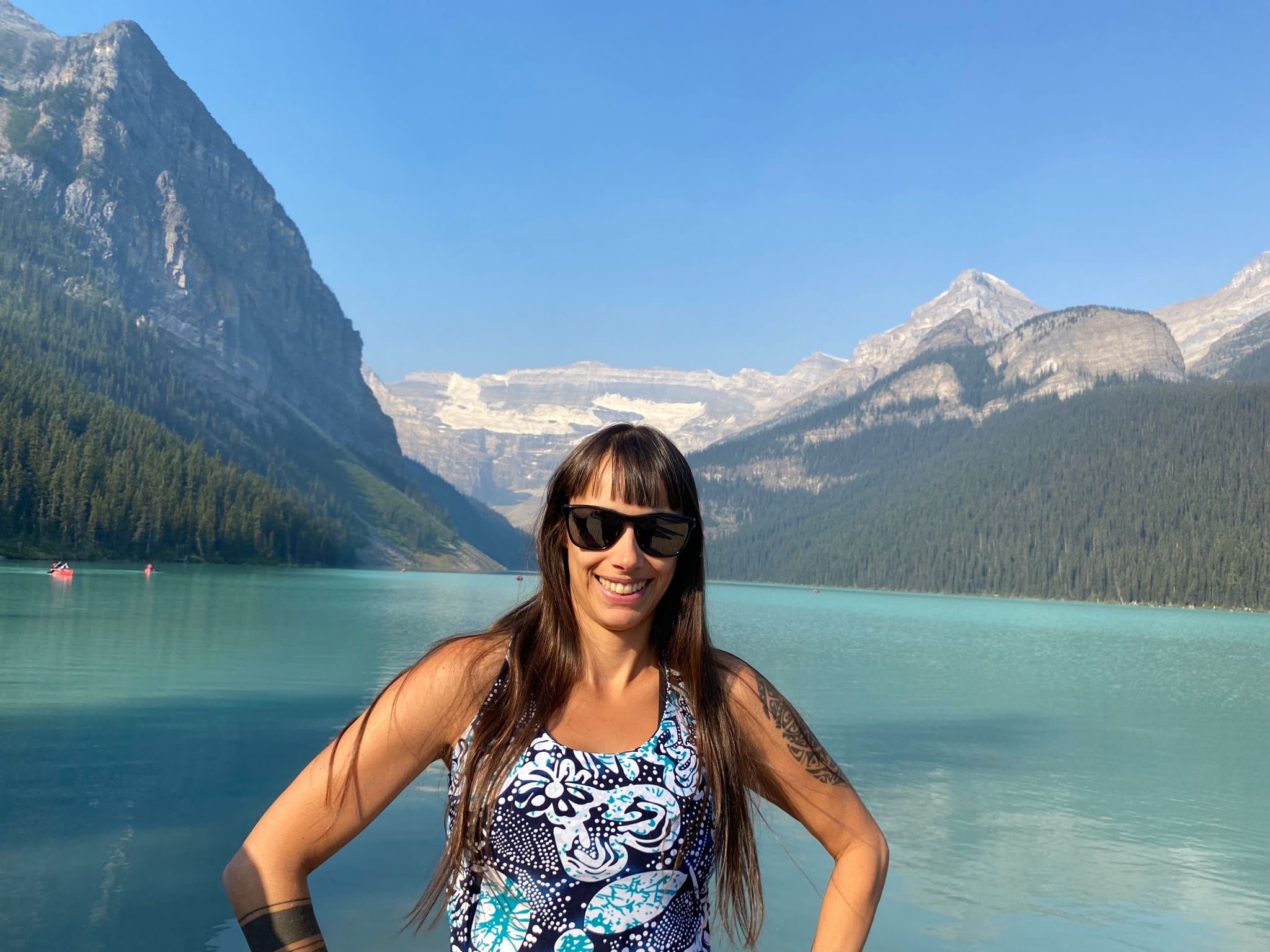 Thalita Romao at Lake Louise in Banff
