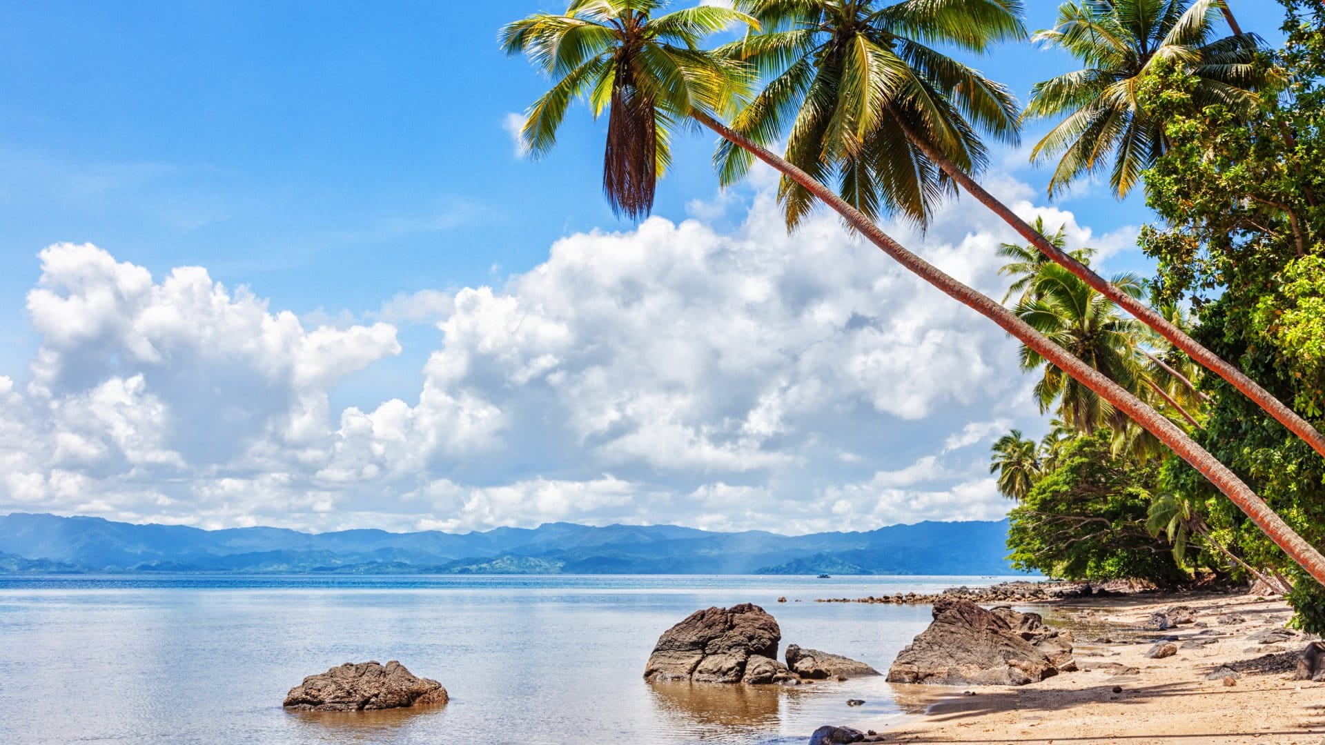 Savusavu, Fiji Islands A remote tropical beach in Savusavu, Fiji Islands.
