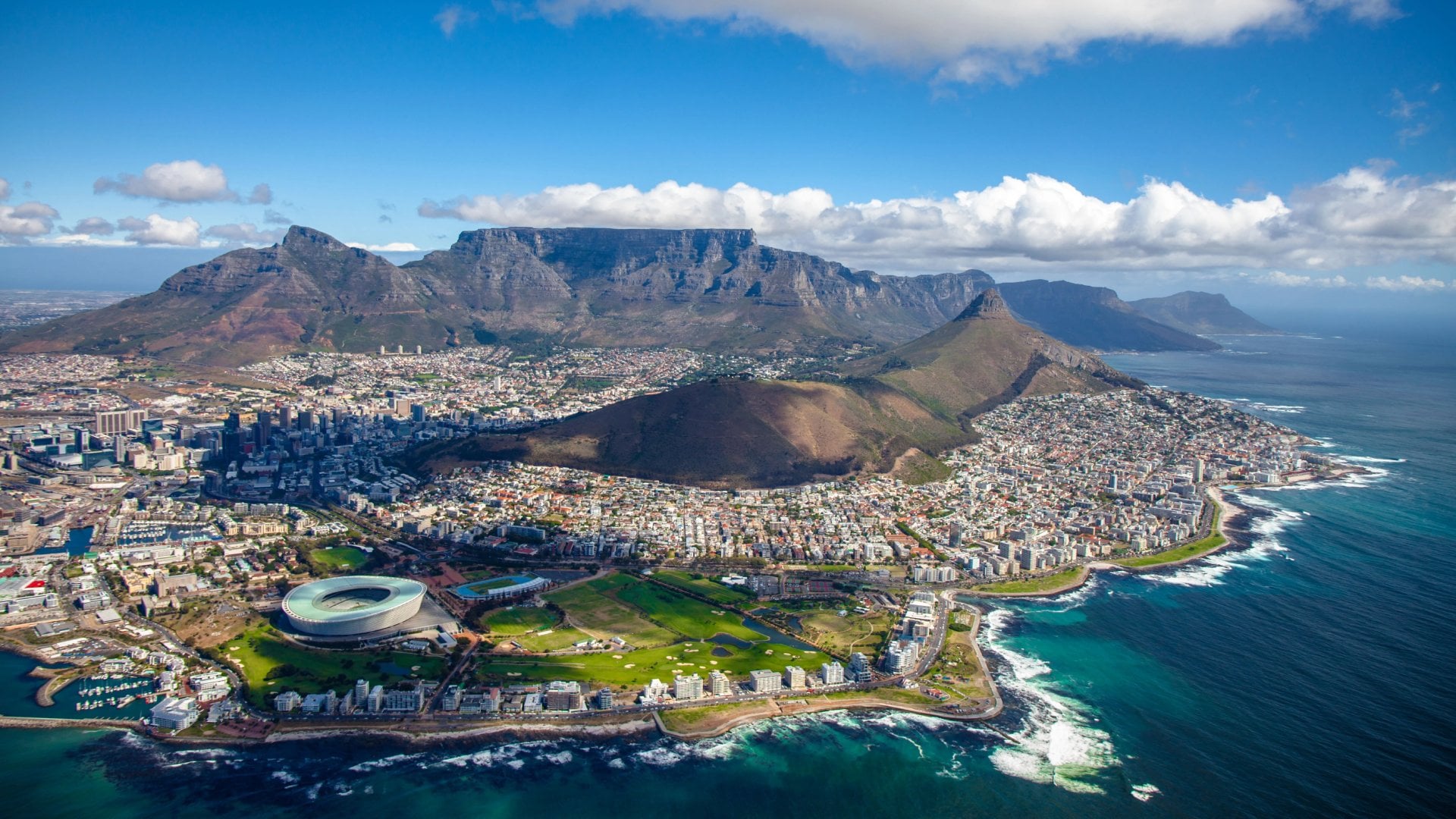Aerial View of Cape Town, South Africa