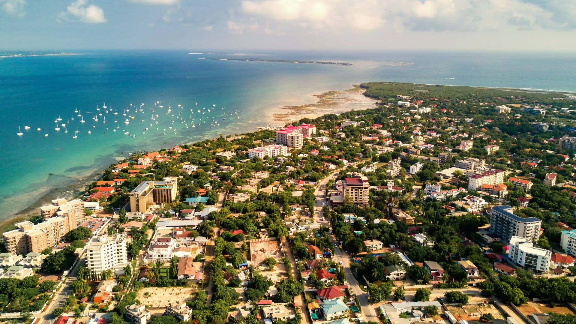 Tanzania Aerial View of Tanzania's East Coastline, Tanzania Tour