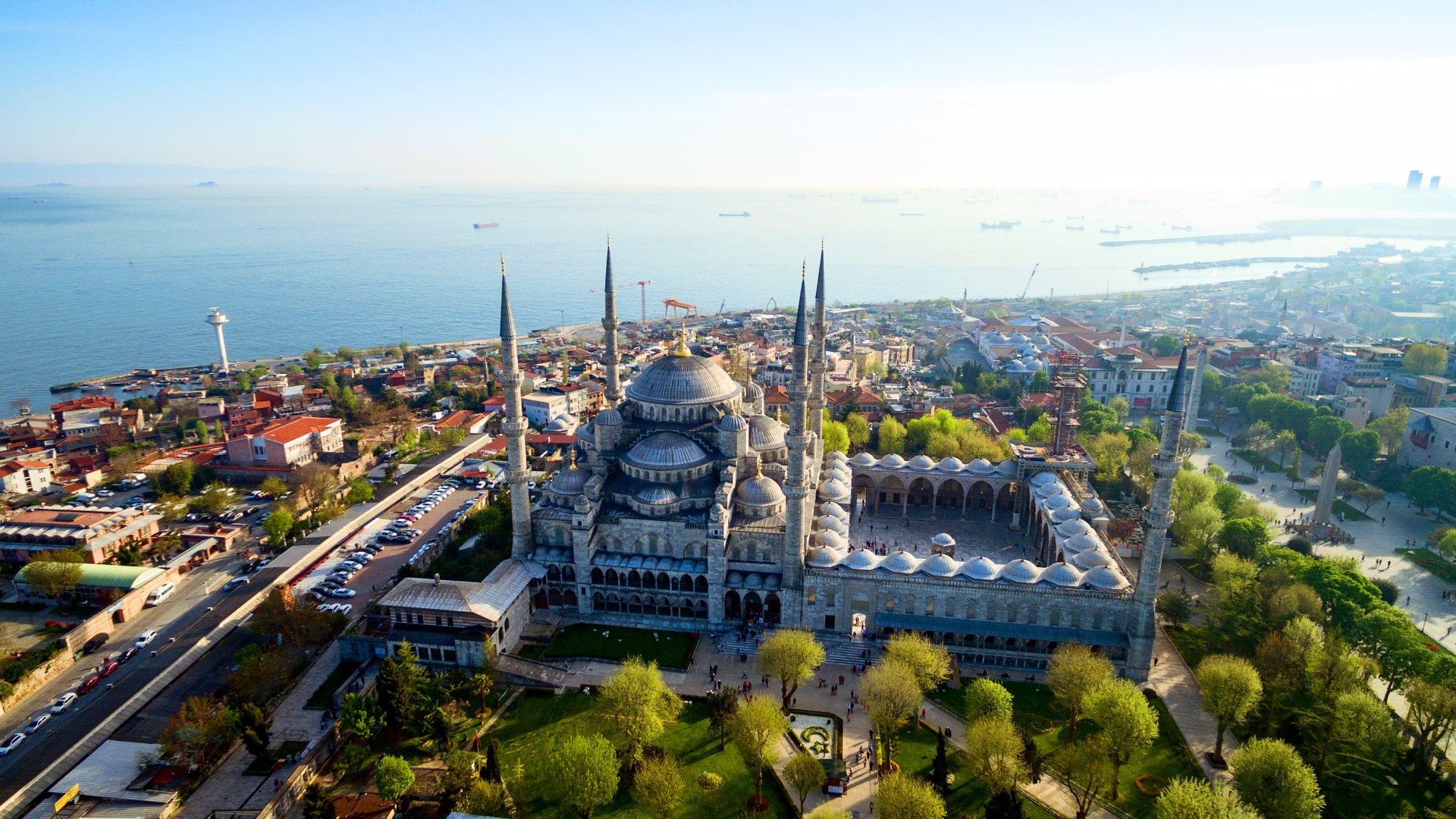 Istanbul, Turkey Aerial view of Hagia Sophia Istanbul, Turkey