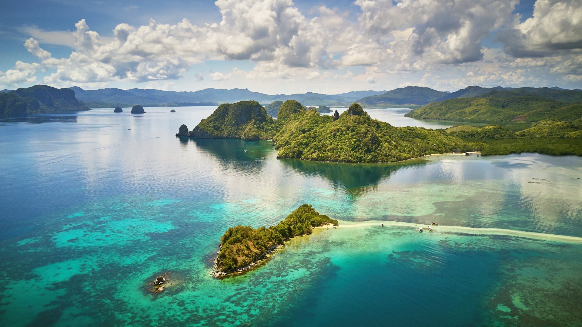 Palawan, Philippines Aerial view of Snake island, El Nido, Palawan, Philippines.