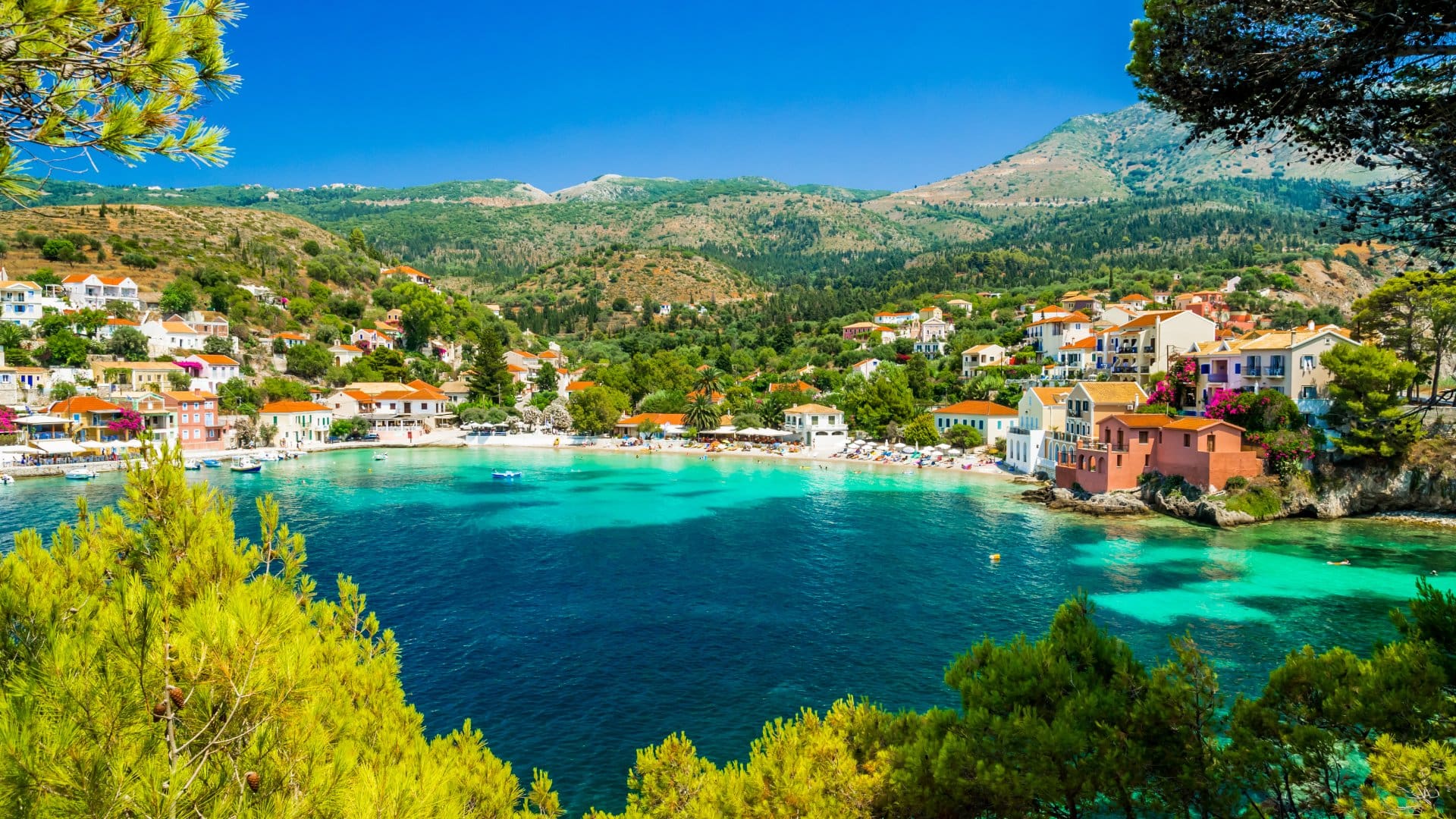 Assos village on the Island of Kefalonia, Ionian Islands, Greece