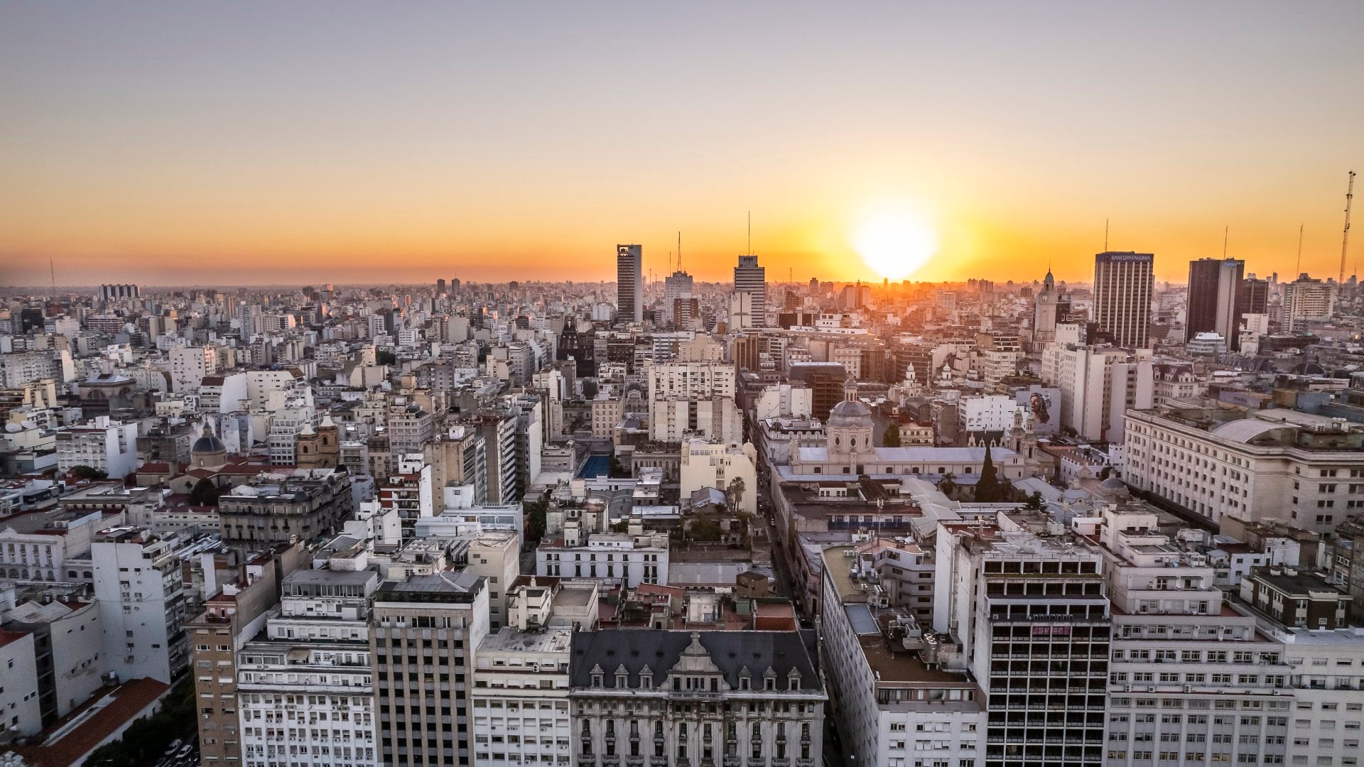 Buildings at dawn in Buenos Aires - Argentina
