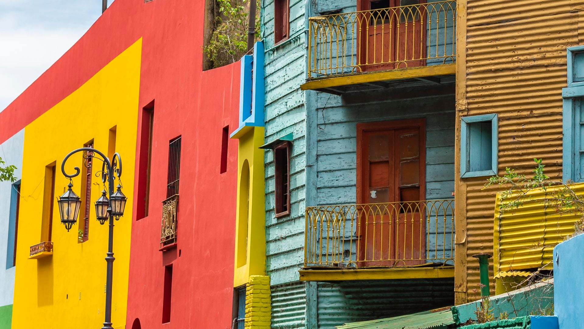 Caminito Street in La Boca with the colorful buildings in Buenos Aires