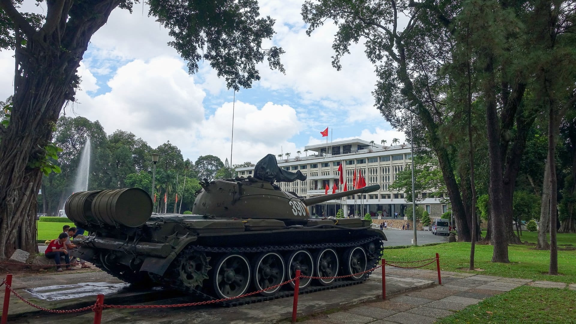 Chinese tank on the yard of Reunification Palace, Ho Chi Minh (Saigon), Vietnam