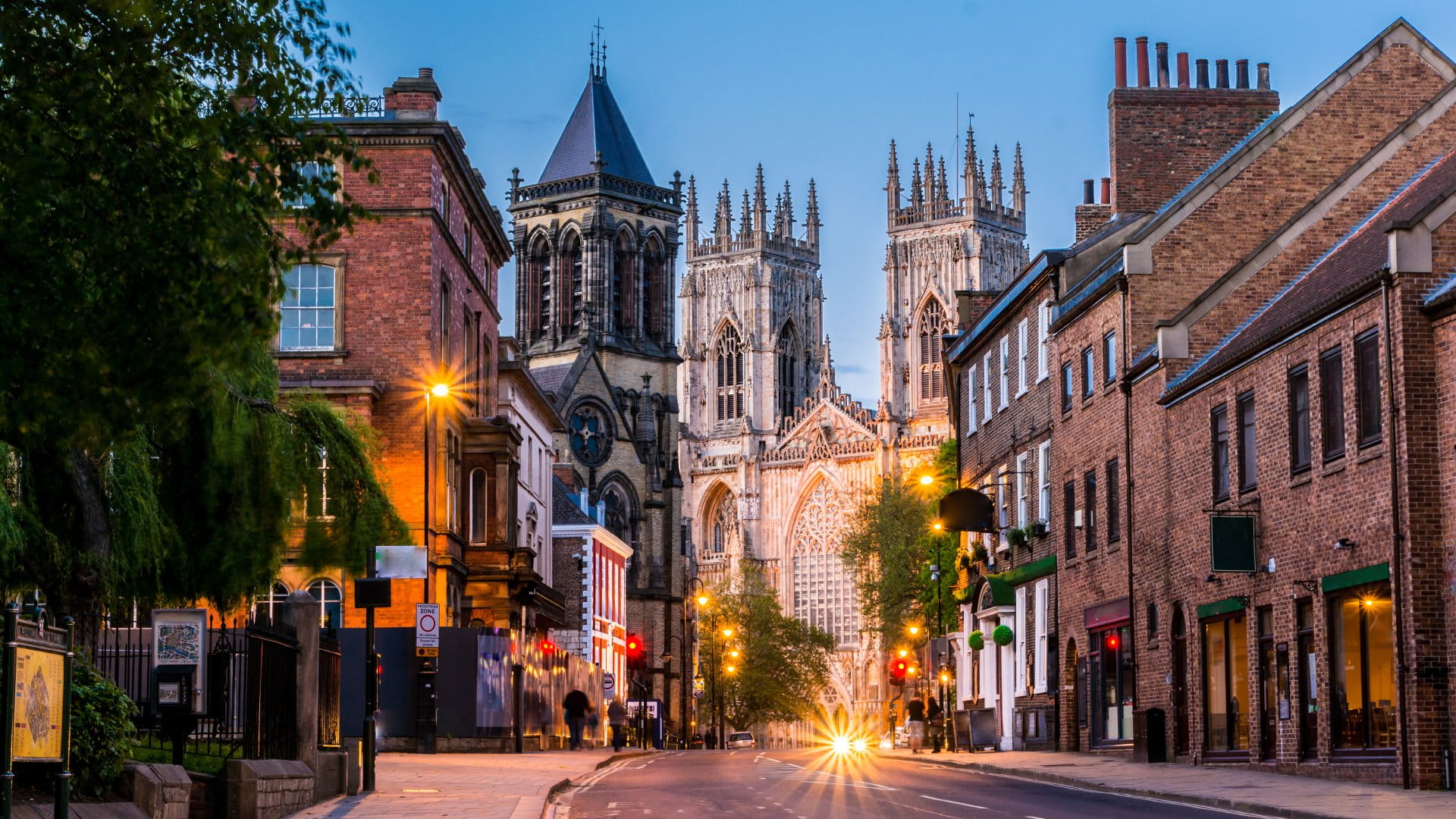 Cityscape View of York with York Minster in the background, England, UK