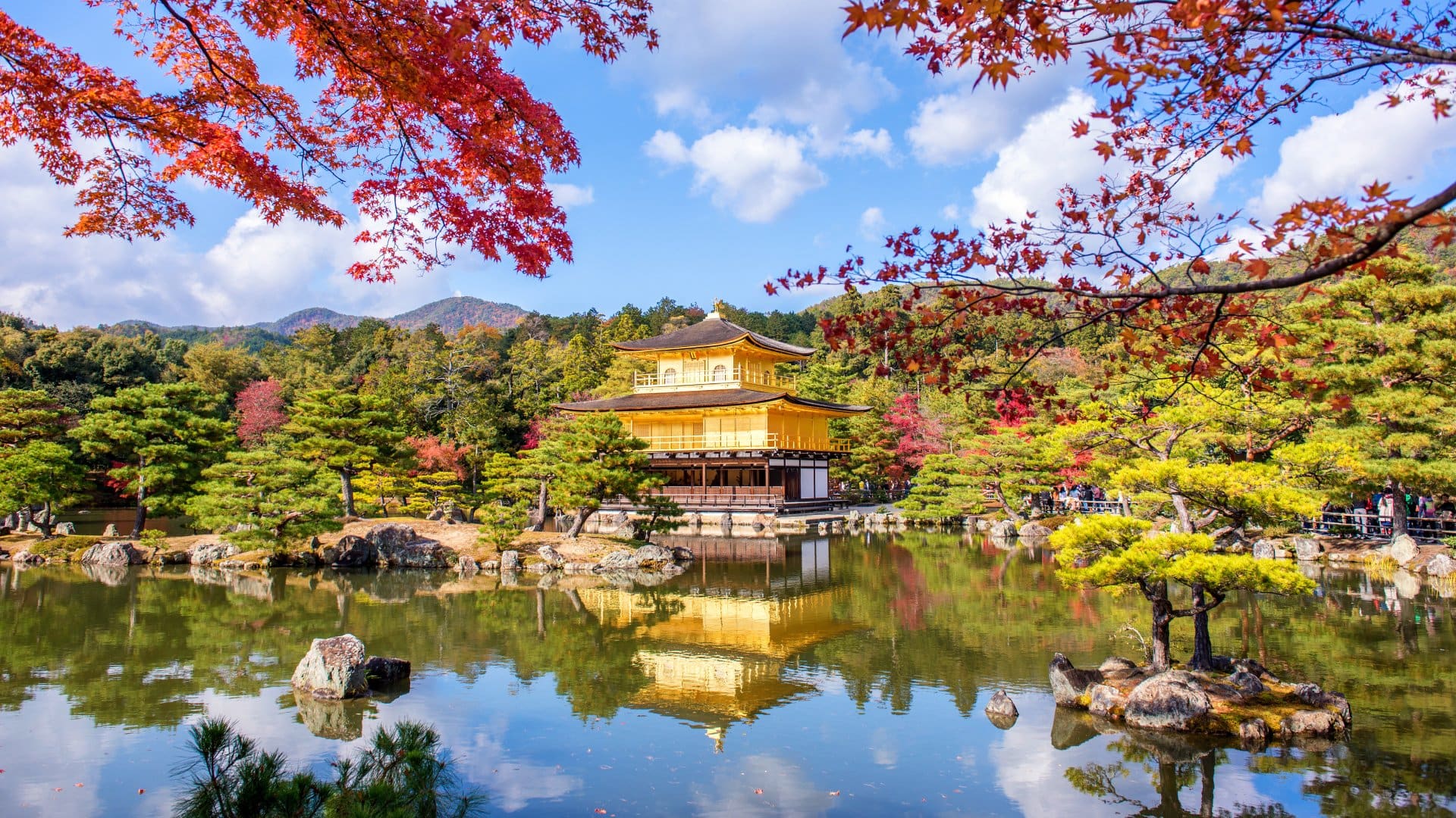 Golden Pavilion Kinkakuji Temple in Kyoto, Japan