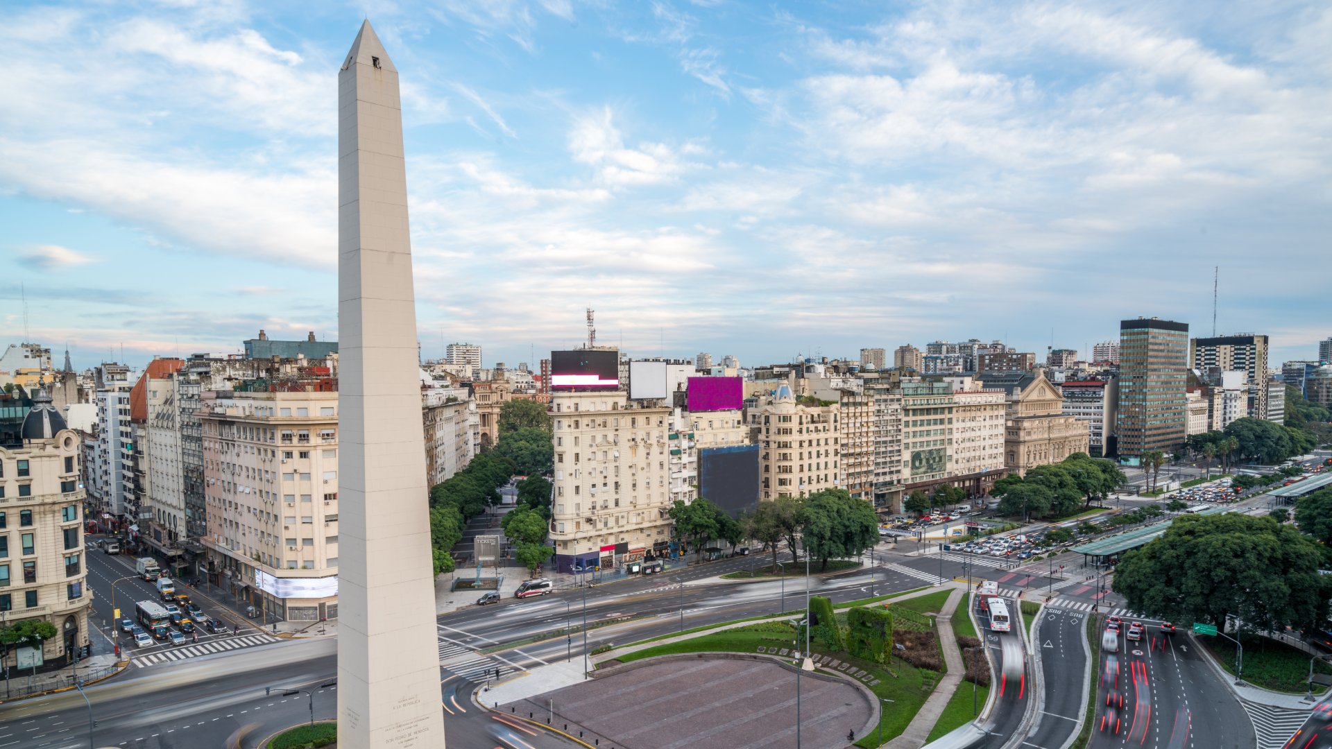 Obelisk of Buenos Aires, centre of the city, Argentina