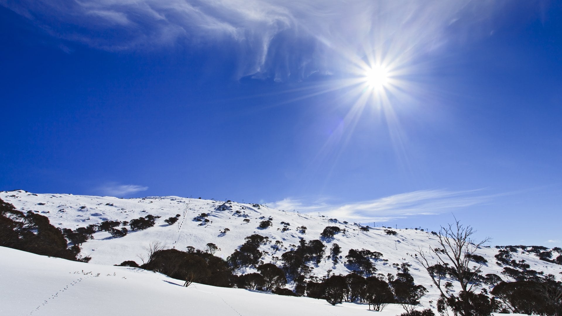 Perisher Valley in Snowy Mountains, Australia