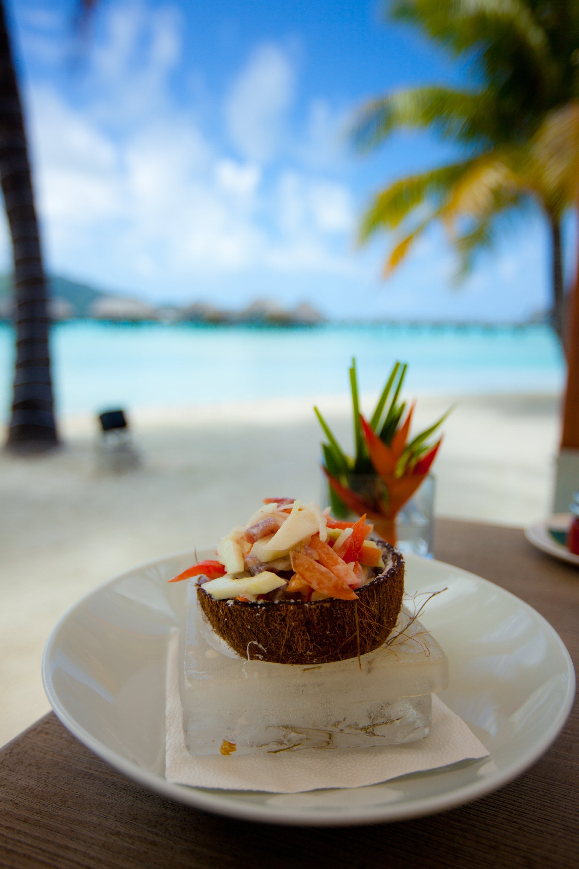 Tahiti, French Polynesia Poisson Cru in Tahiti Resort, French Polynesia