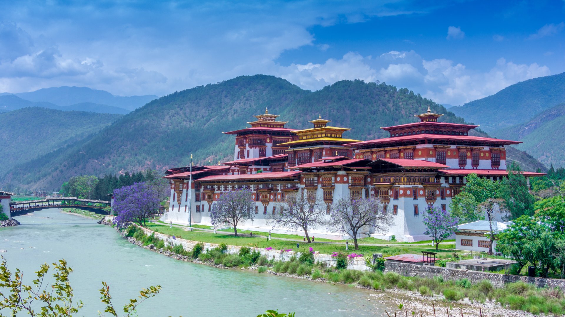 Punakha Dzong also know as Pungtang Dechen Photrang Dzong, Punakha, Bhutan