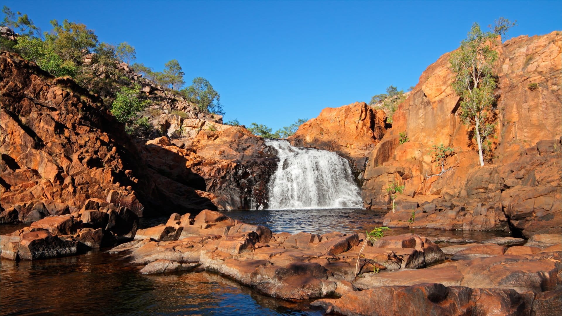 Small Waterfall and Pool, Kakadu National Park, Northern Territory, Australia