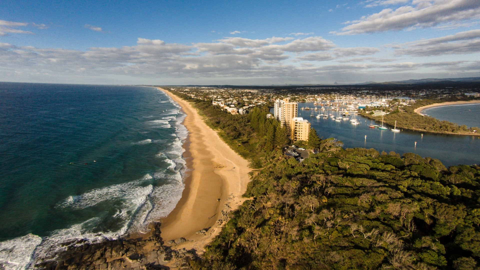 Sunrise on point Cartwright, Sunshine Coast, Queensland, Australia