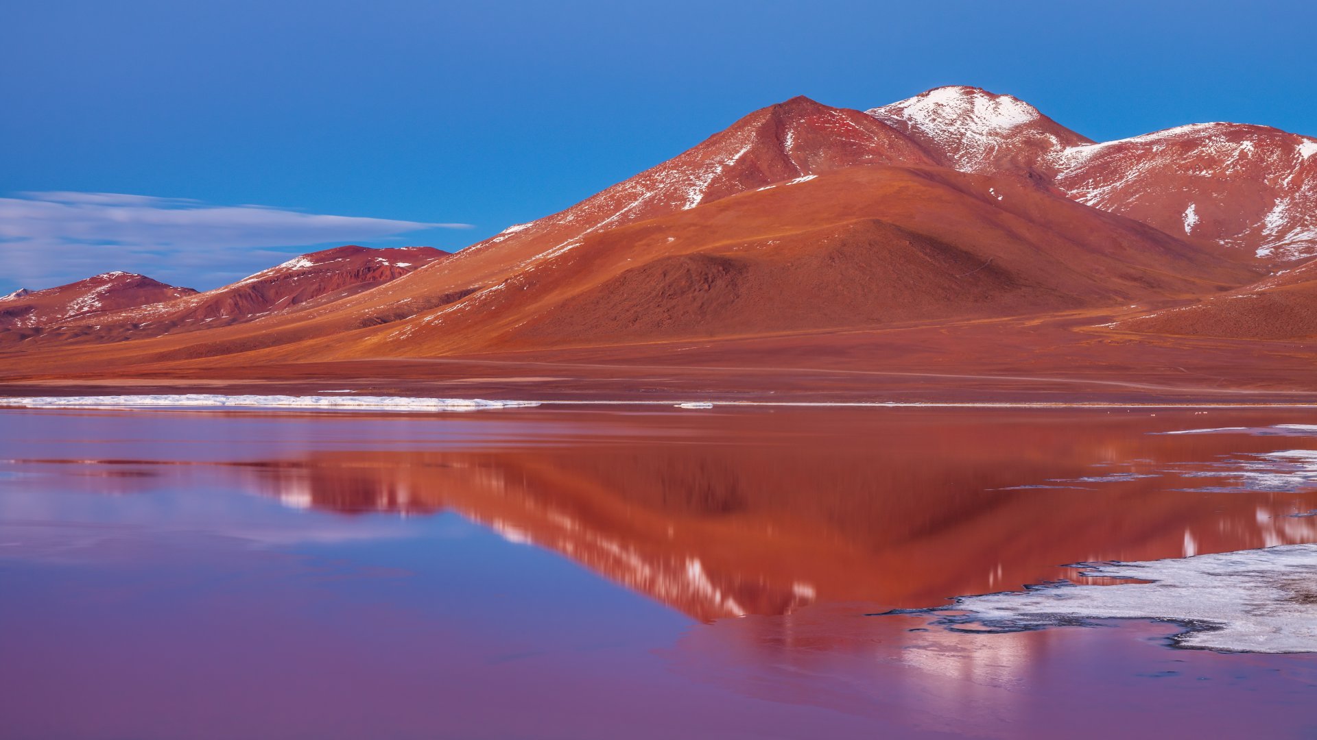 Sunrise over Laguna Colorada, Bolivian Altiplano