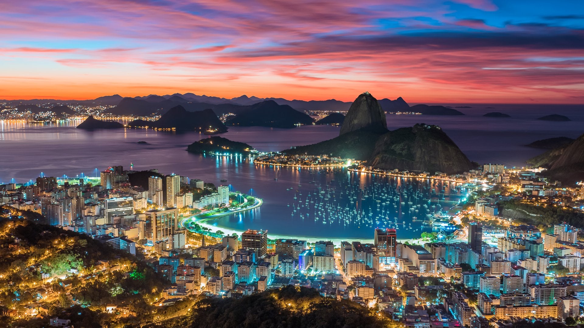 Sunset in Rio de Janeiro, Brazil
