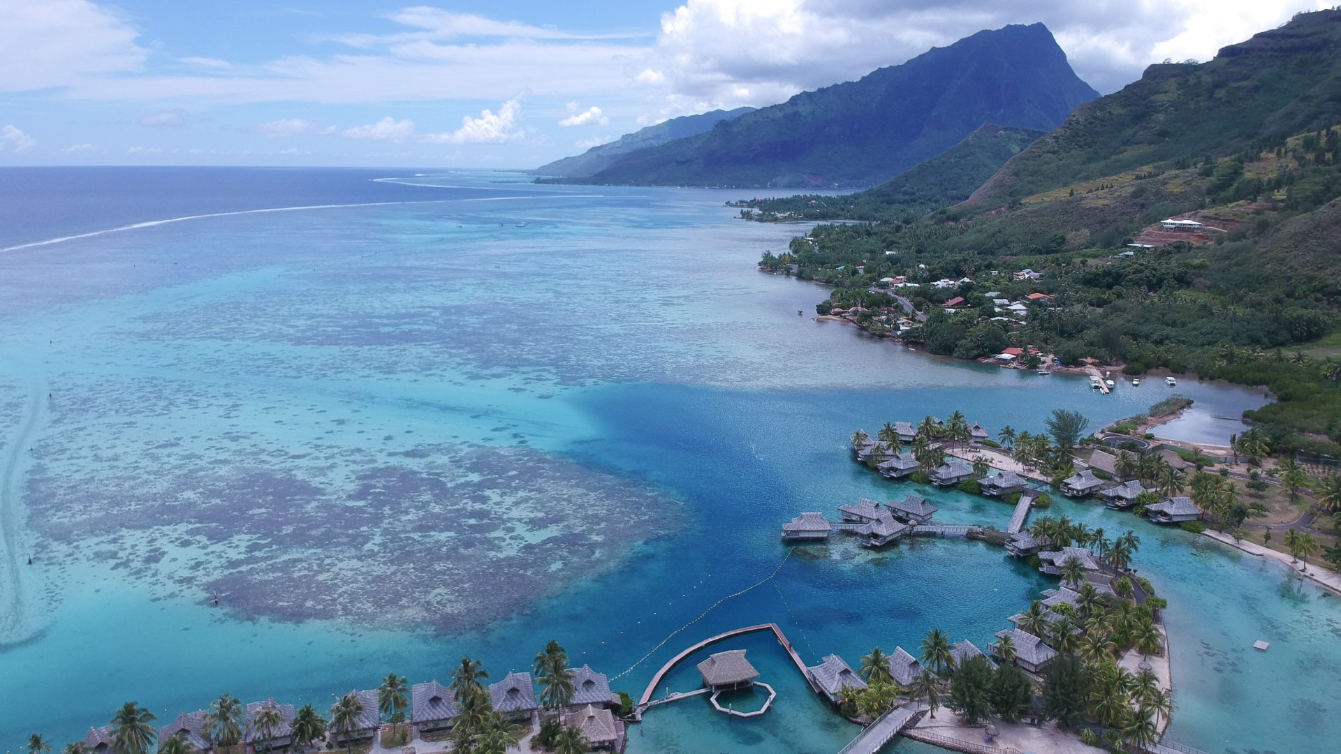 Moorea, French Polynesia Tropical beach scene in Moorea