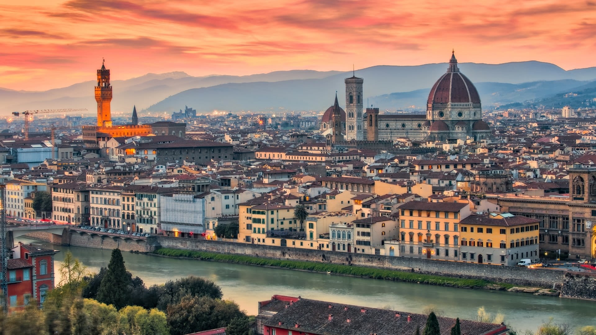 Twilight in Florence, Italy