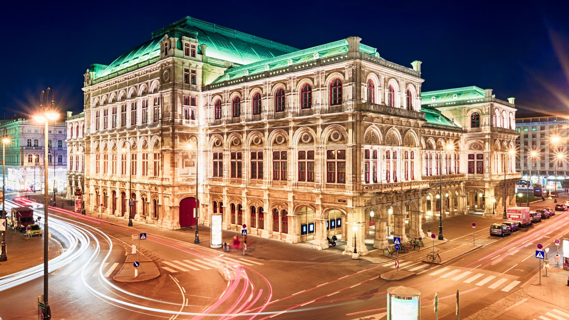 Vienna Opera at night, Austria