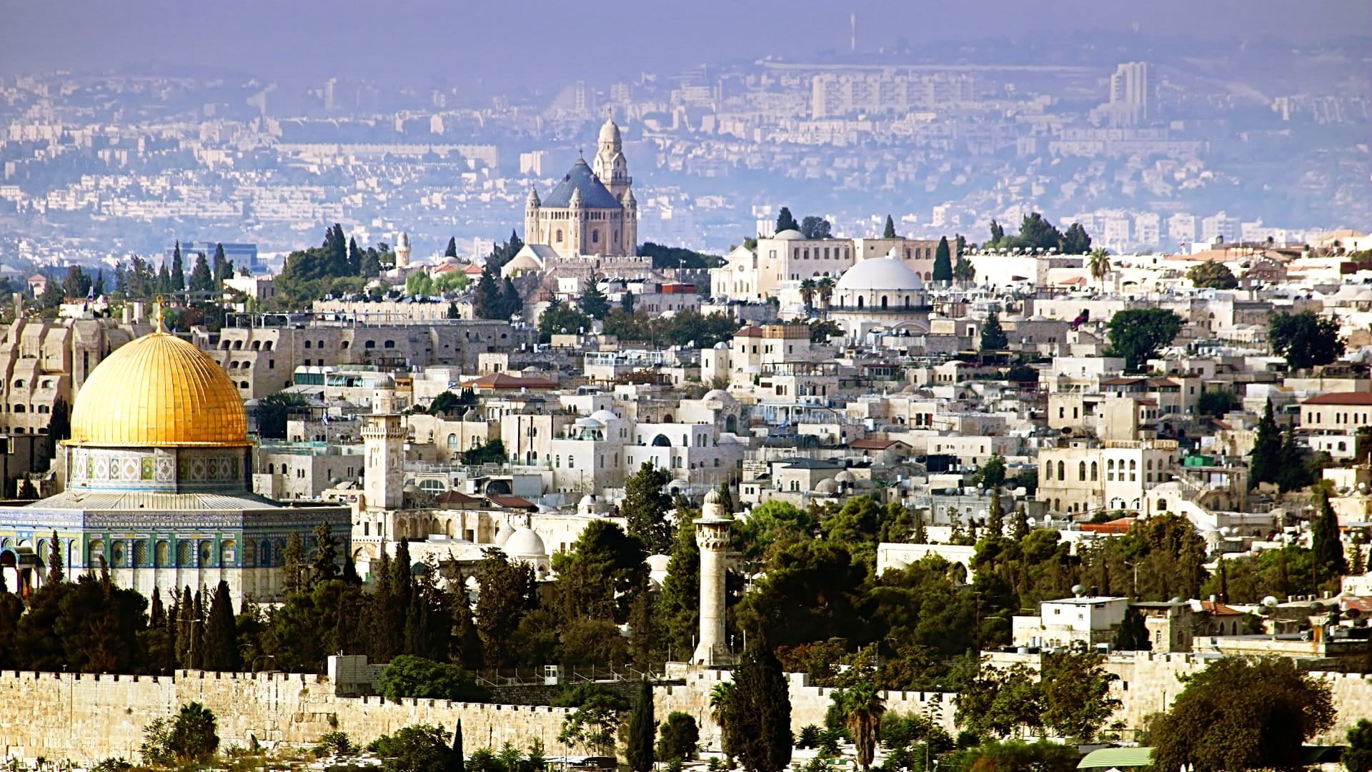 View of the Old City from Mount of Olives, Jerusalem, Israel