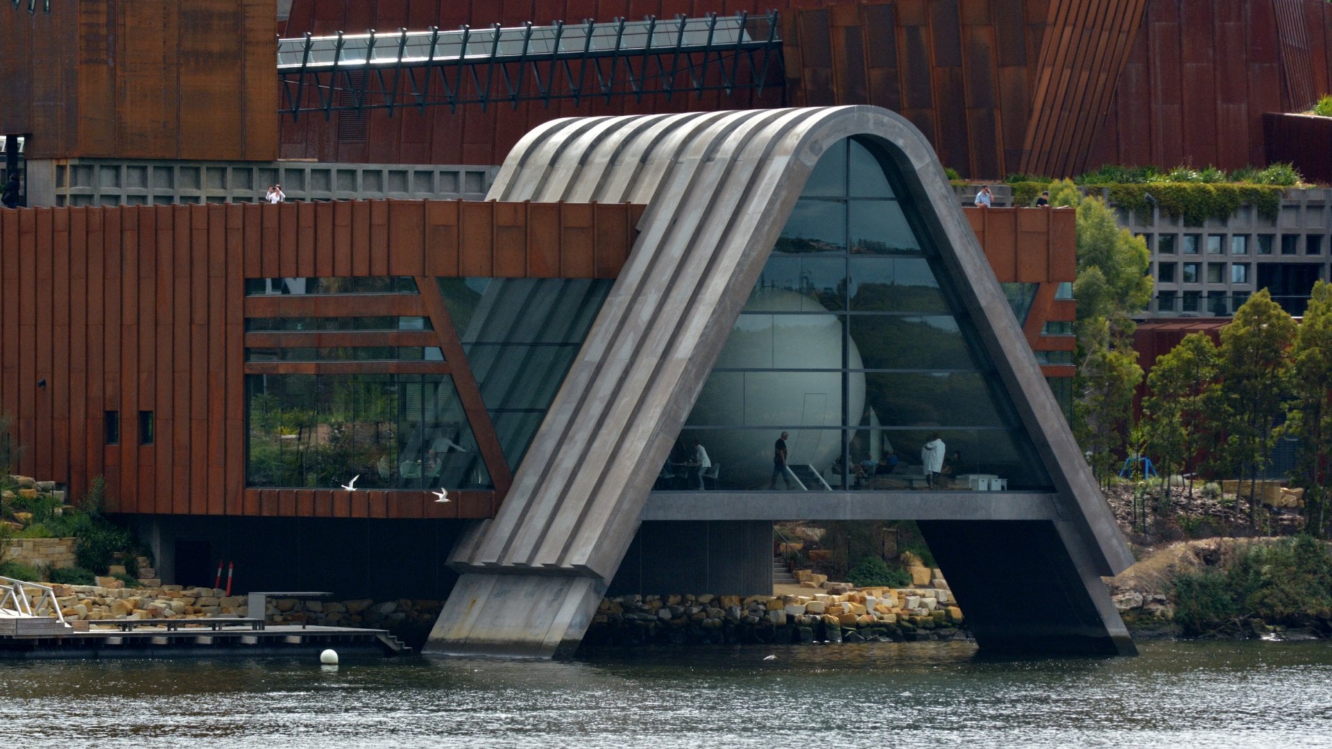  Visitors at Mona – Museum of Old and New Art in Hobart Tasmania, Australia.