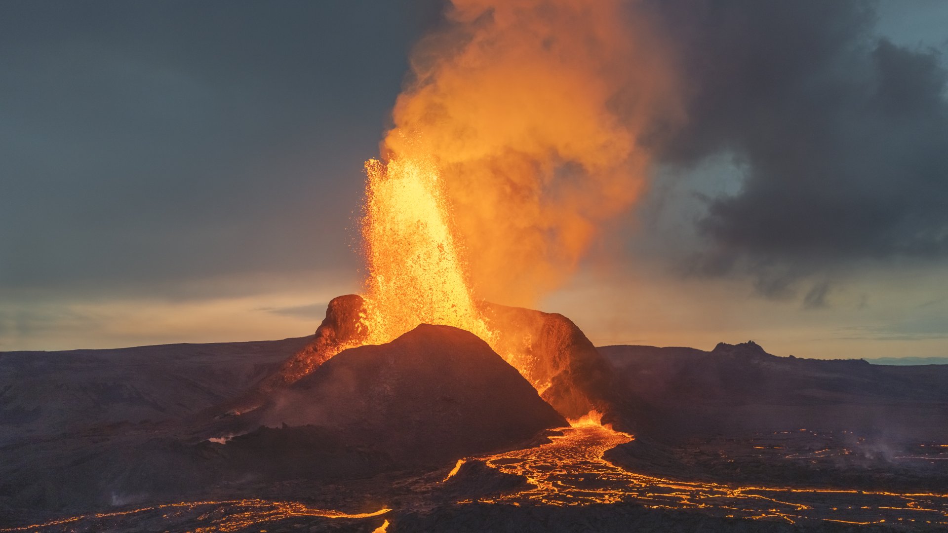 Volcanic eruption in Iceland