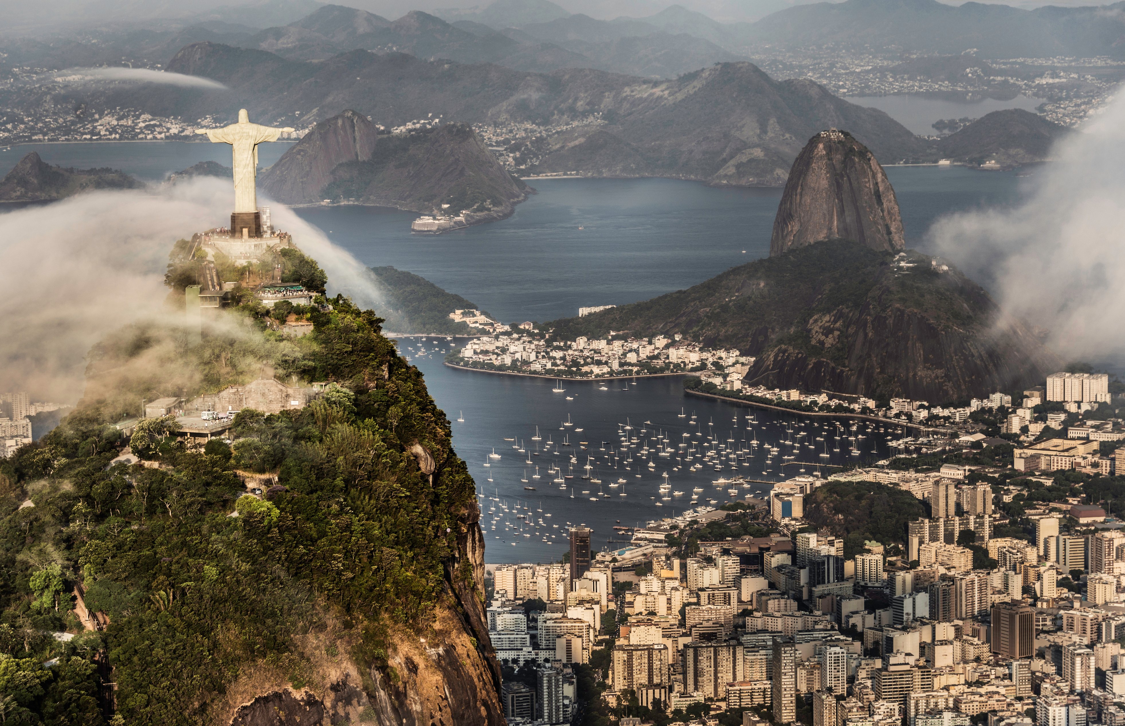Aerial view of Rio de Janeiro, Brazil.