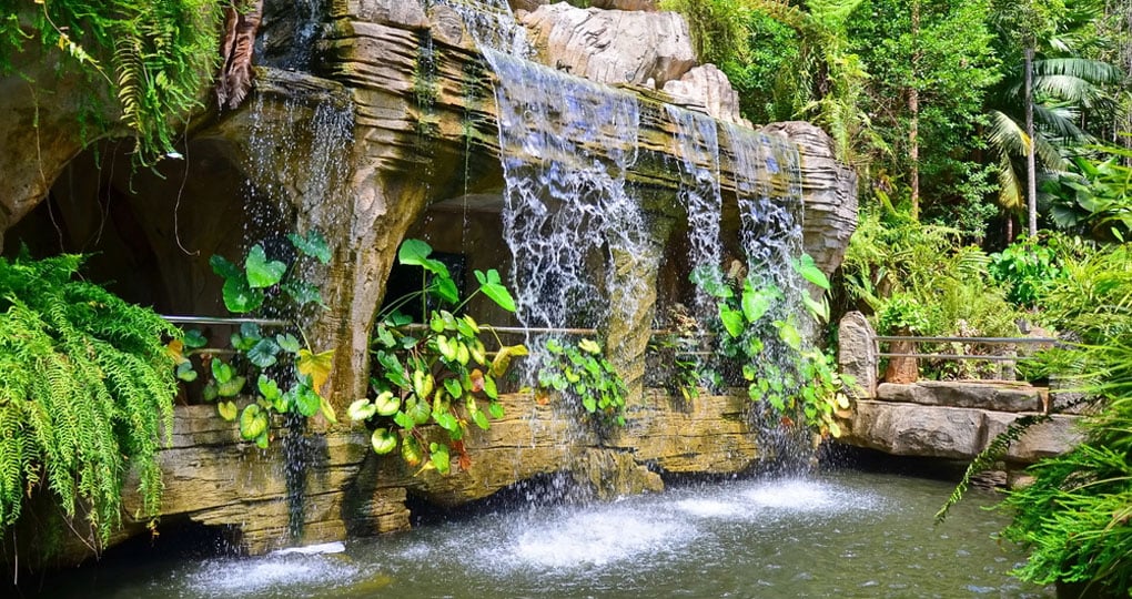 A waterfall in Malacca's Botanical Gardens A waterfall in Malacca's Botanical Gardens