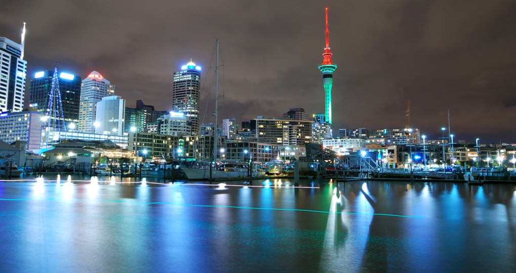 Auckland at night is a great time to explore the city on your New Zealand vacation. Auckland at night is a great time to explore the city on your New Zealand vacation.