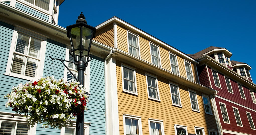 Colourful houses in Charlottetown Colourful houses in Charlottetown