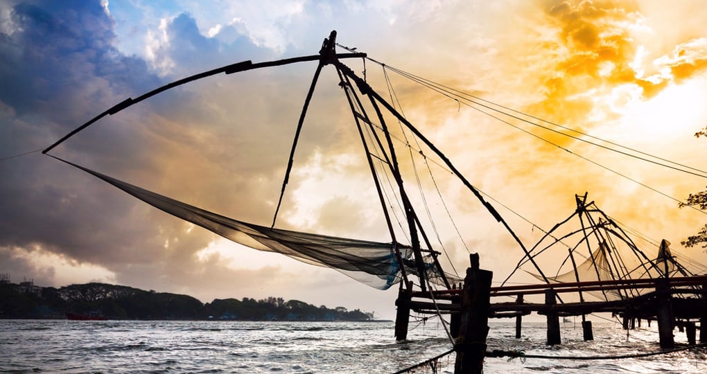Fishing nets on Vypeen Island Fishing nets on Vypeen Island